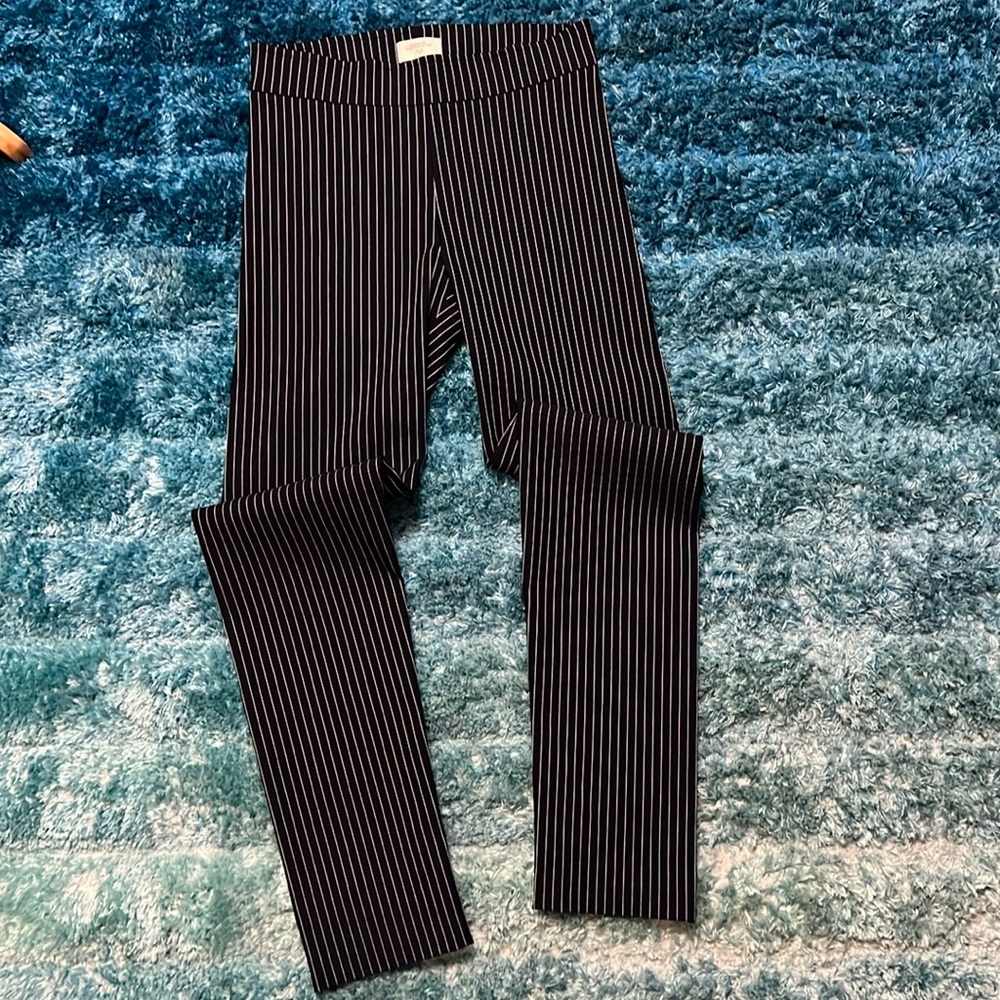 Avenue Montaigne Striped Stretch Pants $340 Retail